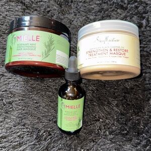 MIELLE Rosemary Mint Hair Masque & rosemary oil & shea moisture x3 items bnib